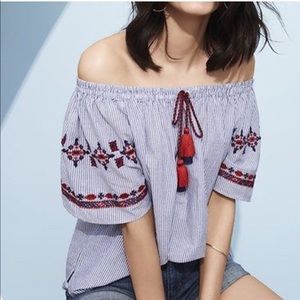 Ann Taylor Loft Off the shoulder Boho top